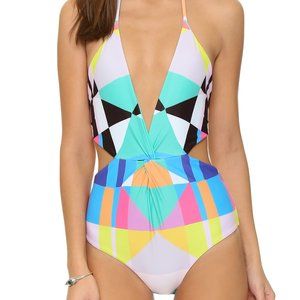 Mara Hoffman Diamond Twist Front Swimsuit Size Small Like New